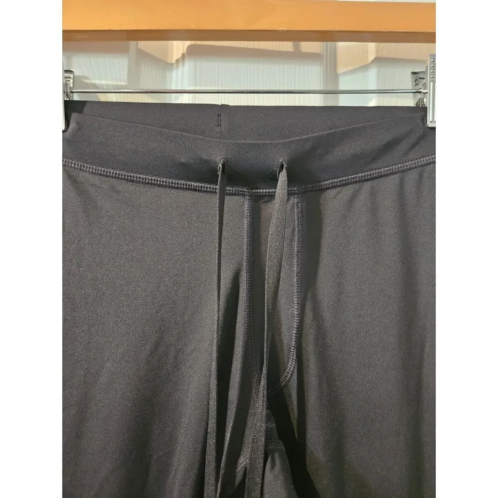 Alo Yoga Black Full Length Leggings with Working Drawstring Measures XS‎